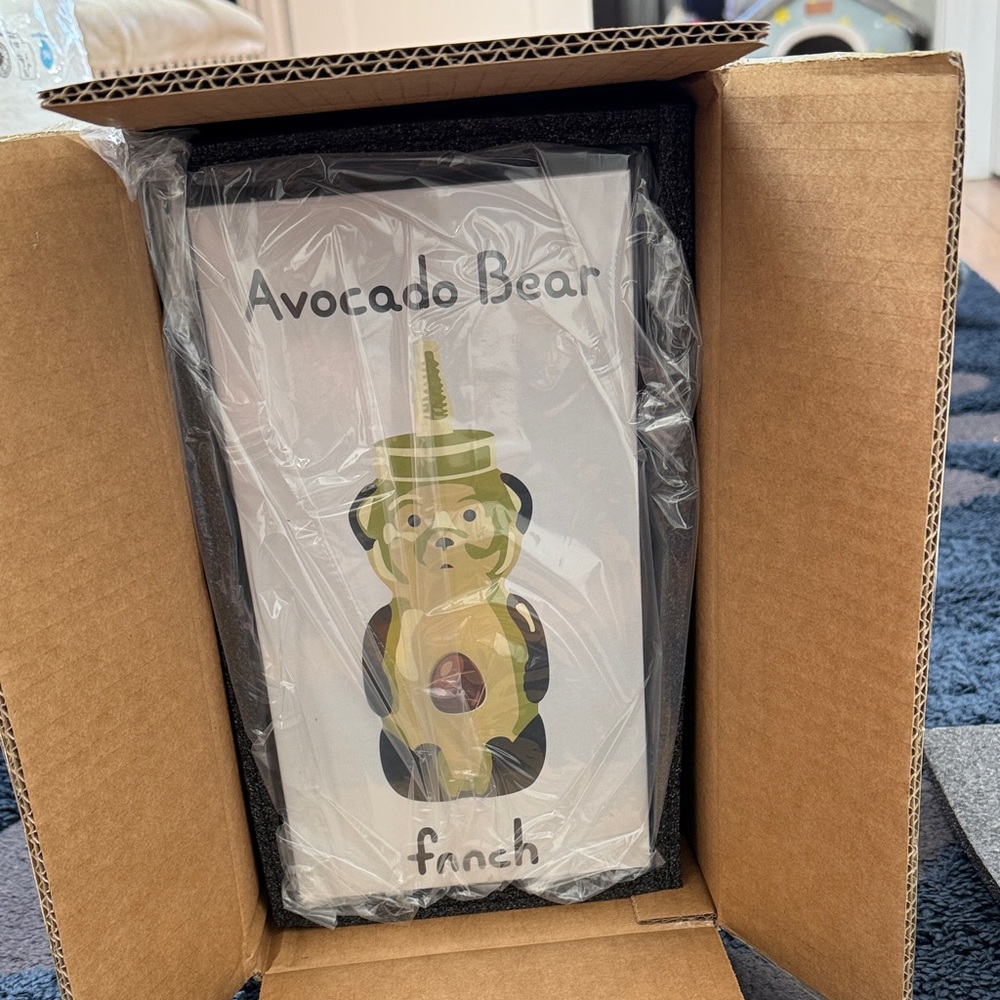 Avocado Bear Mixed Media Art by fnnch